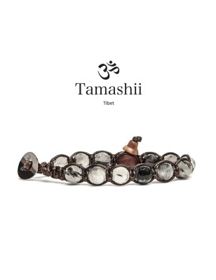 BRACCIALE TORMALINA NERA UOMO-DONNA TAMASHII 1 GIRO