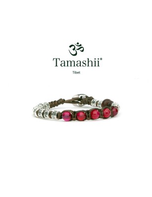 BRACCIALE AGATA ROSSA UOMO-DONNA TAMASHII  BHS924-S4-34 TAMASHII