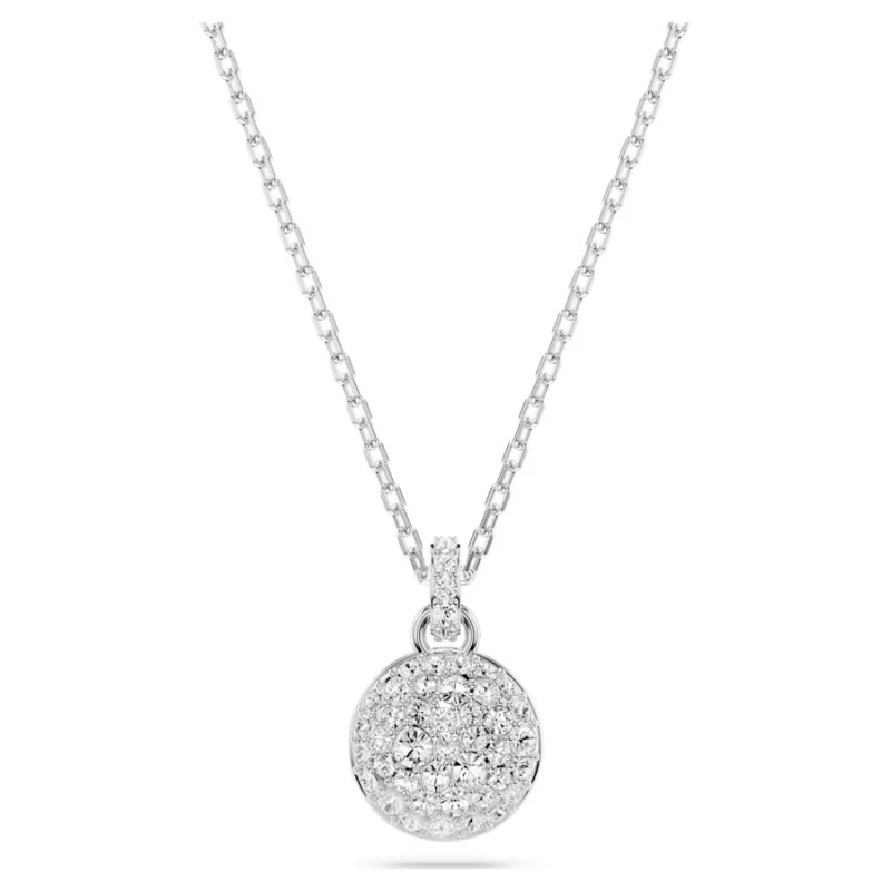 COLLANA METEORA BIANCA PLACCATA RODIO DONNA SWAROVSKI 