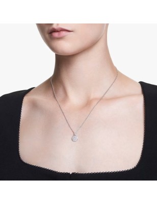 COLLANA METEORA BIANCA PLACCATA RODIO DONNA SWAROVSKI  5683446 SWAROVSKI