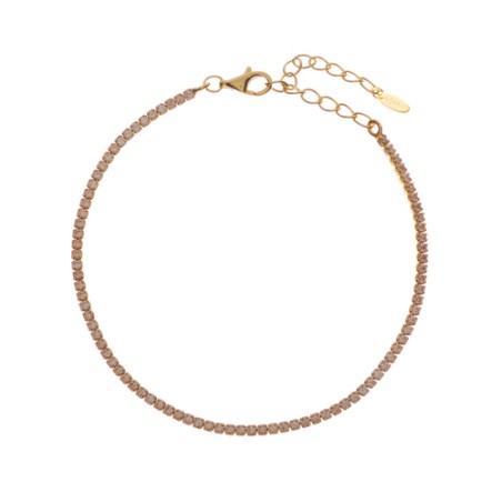 BRACCIALE TENNISMANIA ZIRCONI CHAMPAGNE DONNA AMEN  BT1GCH17 AMEN