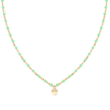 COLLANA CUORE CON SMALTO VERDE DONNA AMEN CLSMCUGV3 AMEN