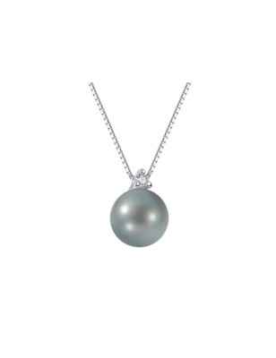 COLLANA ORO, PERLA GRIGIA E DIAMANTE DONNA DEMETRA  036.665.002.W.A2 DEMETRA