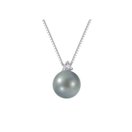 COLLANA ORO, PERLA GRIGIA E DIAMANTE DONNA DEMETRA  036.665.002.W.A2 DEMETRA