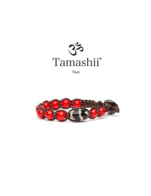 BRACCIALI SHÖNU SERENITÀ AGATA ROSSO UOMO TAMASHII  BHS501-02-124 TAMASHII