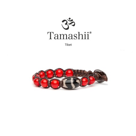 BRACCIALI SHÖNU SERENITÀ AGATA ROSSO UOMO TAMASHII  BHS501-02-124 TAMASHII