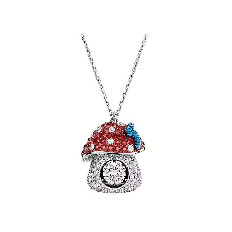 COLLANA ALICE IN WONDERLAND FUNGO ROSSO SWAROVSKI