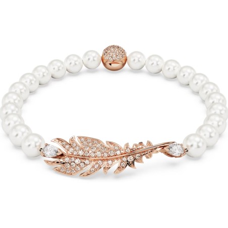 BRACCIALE BIANCO CON PIUMA NICE DONNA SWAROVSKI 5663482 SWAROVSKI