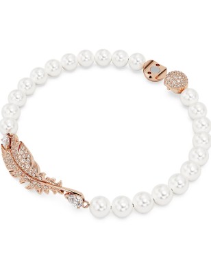 BRACCIALE BIANCO CON PIUMA NICE DONNA SWAROVSKI