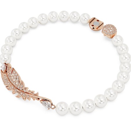 BRACCIALE BIANCO CON PIUMA NICE DONNA SWAROVSKI