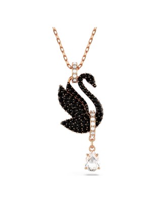 COLLANA PENDENTE CIGNO NERO DONNA SWAROVSKI SWAN