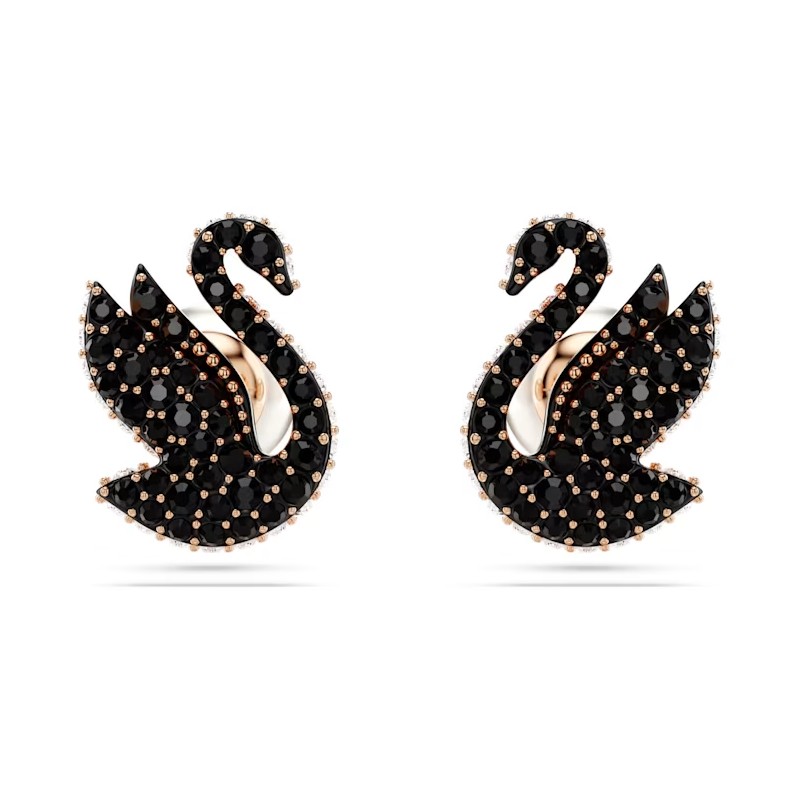 ORECCHINI A LOBO CIGNO NERO DONNA SWAROVSKI SWAN