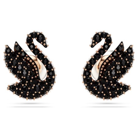 ORECCHINI A LOBO CIGNO NERO DONNA SWAROVSKI SWAN 5684608 SWAROVSKI