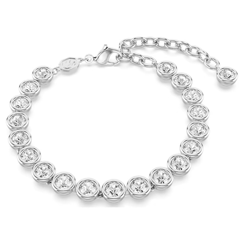 BRACCIALE IMBER TENNIS TAGLIO TONDO BIANCO MIS.M SWAROVSKI