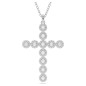 COLLANA INSIGNE PENDENTE CROCE BIANCA DONNA SWAROVSKI 