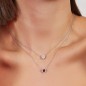 COLLANA CON CUORE DI ZIRCONE BIANCO DONNA AMEN 