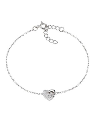 BRACCIALE CUORE CON ZIRCONI DONNA AMEN  BRCZLBBZ AMEN