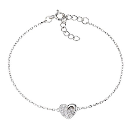 BRACCIALE CUORE CON ZIRCONI DONNA AMEN  BRCZLBBZ AMEN