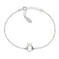 BRACCIALE CON ANELLO SOLITARIO BIANCO DONNA AMEN 