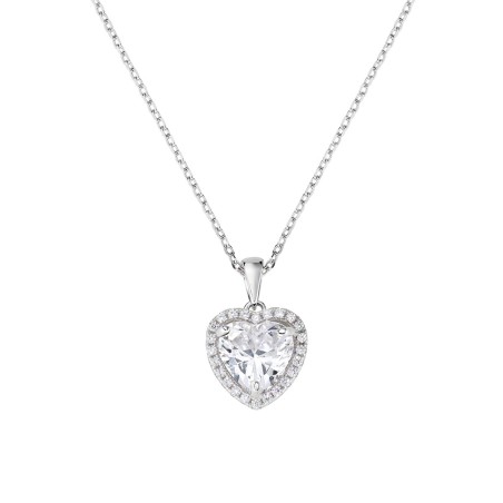 COLLANA BIG DIAMONDS CUORE BIANCO DONNA AMEN  CLTIHBBBZ AMEN