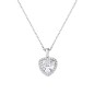 COLLANA BIG DIAMONDS CUORE BIANCO DONNA AMEN 