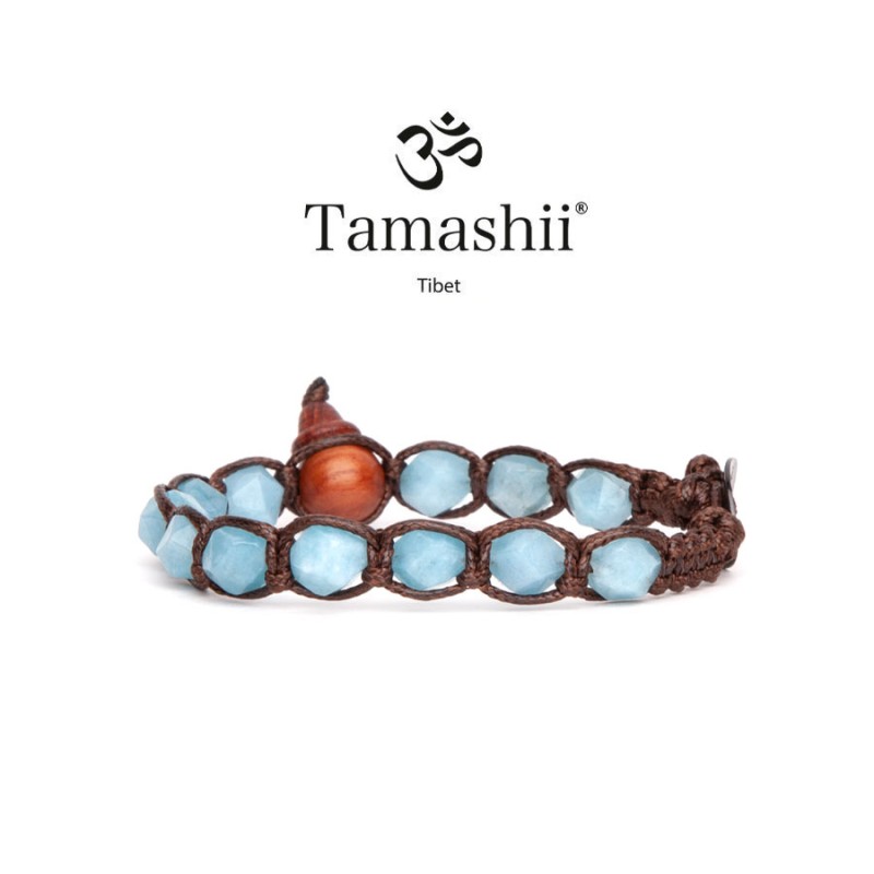 BRACCIALE DIAMOND CUT AGATA OCEANO TAMASHII