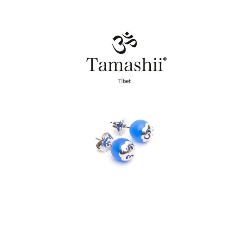 ORECCHINI AGATA BLU DONNA TAMASHII 