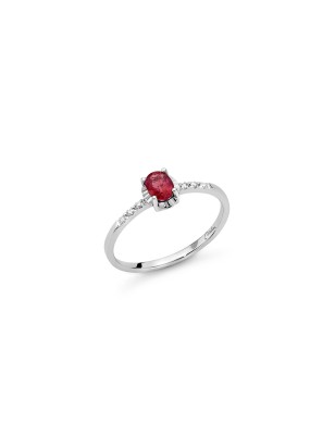 ANELLO RUBINO E DIAMANTI DONNA MILUNA LE GEMME