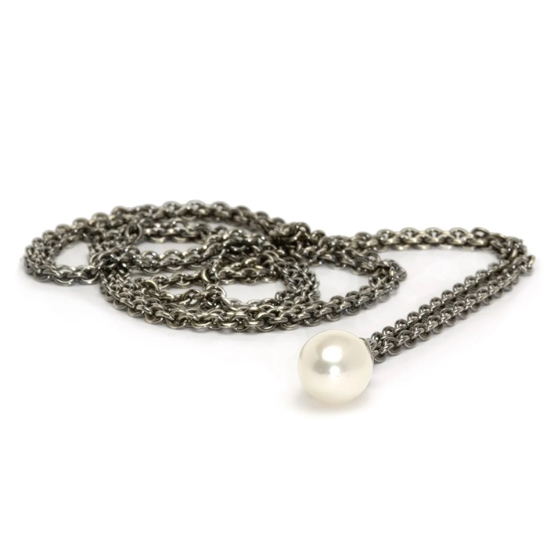 COLLANA D'ARGENTO CON PERLA DONNA TROLLBEADS 