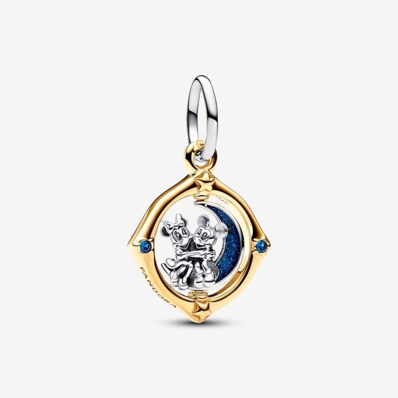 CHARM MICKEY MOUSE E MINNIE SULLA LUNA DONNA PANDORA 