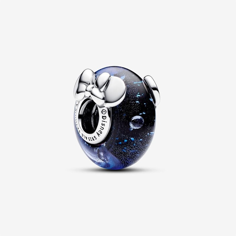 CHARM VETRO DISNEY MICKEY E MINNIE BLU PANDORA