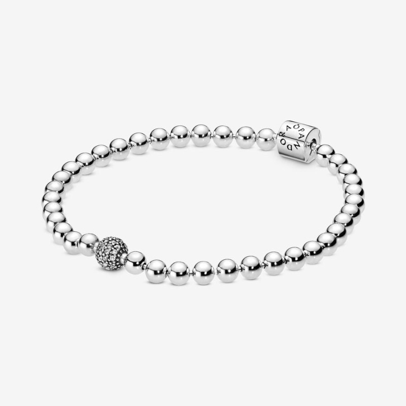 BRACCIALE SFERE E PAVE' 17CM DONNA PANDORA 