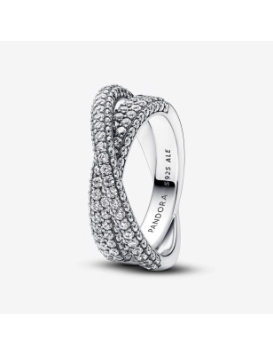 ANELLO PAVE' FASCIA INTRECCIATA MIS.48 DONNA PANDORA 