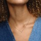 COLLANA CUORE CON TRE PIETRE PLACCATA ORO DONNA PANDORA 