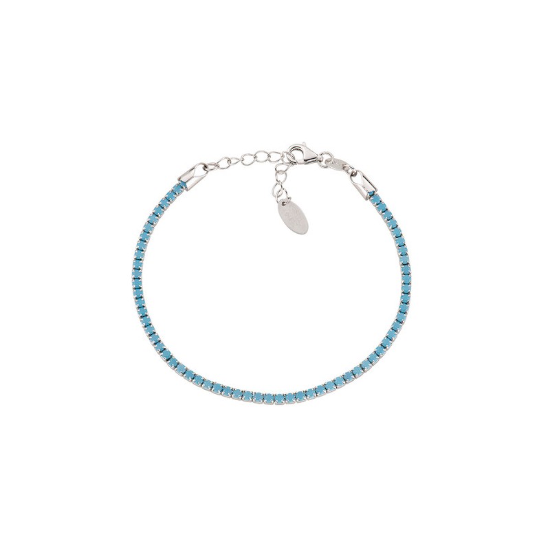 BRACCIALE TENNIS ZIRCONI TURCHESI DONNA AMEN 