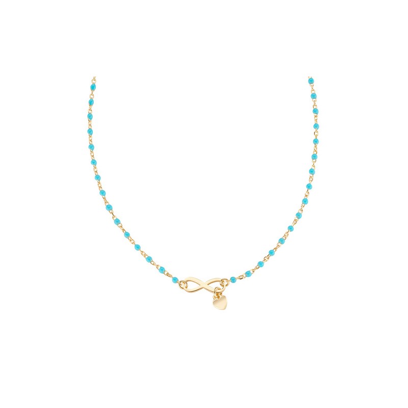 COLLANA INFINITO SMALTO TURCHESE DONNA AMEN