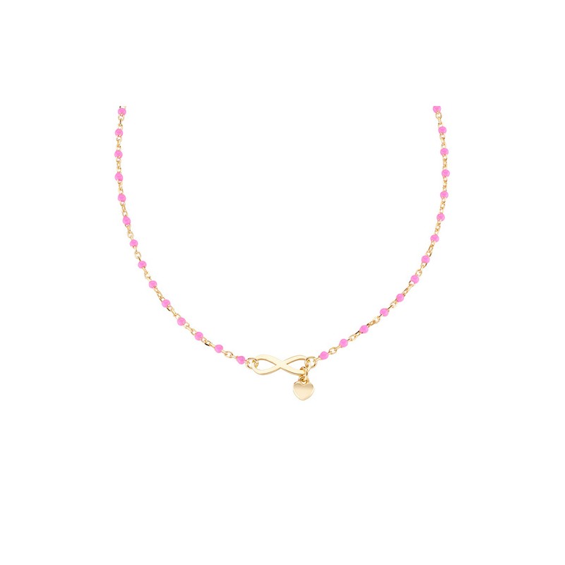 COLLANA INFINITO SMALTO FUCSIA DONNA AMEN