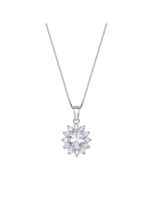 COLLANA ROYAL LADY ZIRCONE BIANCO DONNA AMEN  CLLDGBBB AMEN