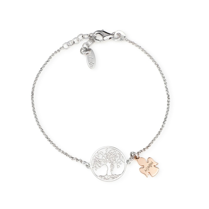 BRACCIALE ALBERO DELLA VITA E ANGELO DONNA AMEN 