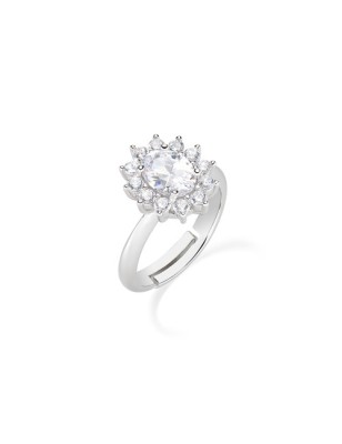 ANELLO ADATTABILE ROYAL LADY ZIRCONE BIANCO AMEN