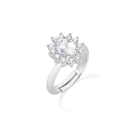 ANELLO ADATTABILE ROYAL LADY ZIRCONE BIANCO AMEN ANLDGBBB2 AMEN