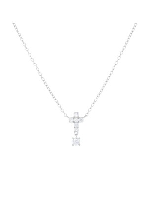 COLLANA CROCE E PUNTO LUCE DONNA AMEN  CLPCBBZ AMEN