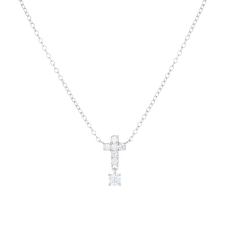 COLLANA CROCE E PUNTO LUCE DONNA AMEN  CLPCBBZ AMEN