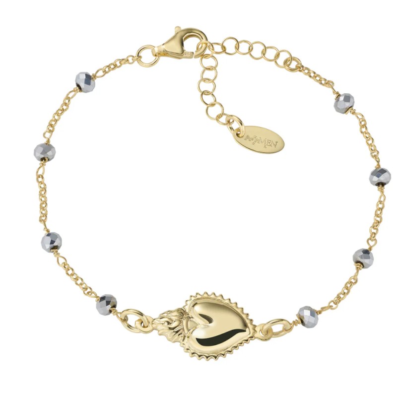 BRACCIALE DORATO SACRO CUORE DONNA AMEN