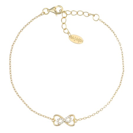 BRACCIALE DORATO INFINITO CON ZIRCONI DONNA AMEN BRICGBZ AMEN