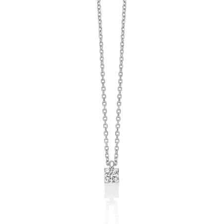 COLLANA PUNTO LUCE ORO BIANCO DONNA MILUNA I DIAMANTI CLD4512-010 MILUNA